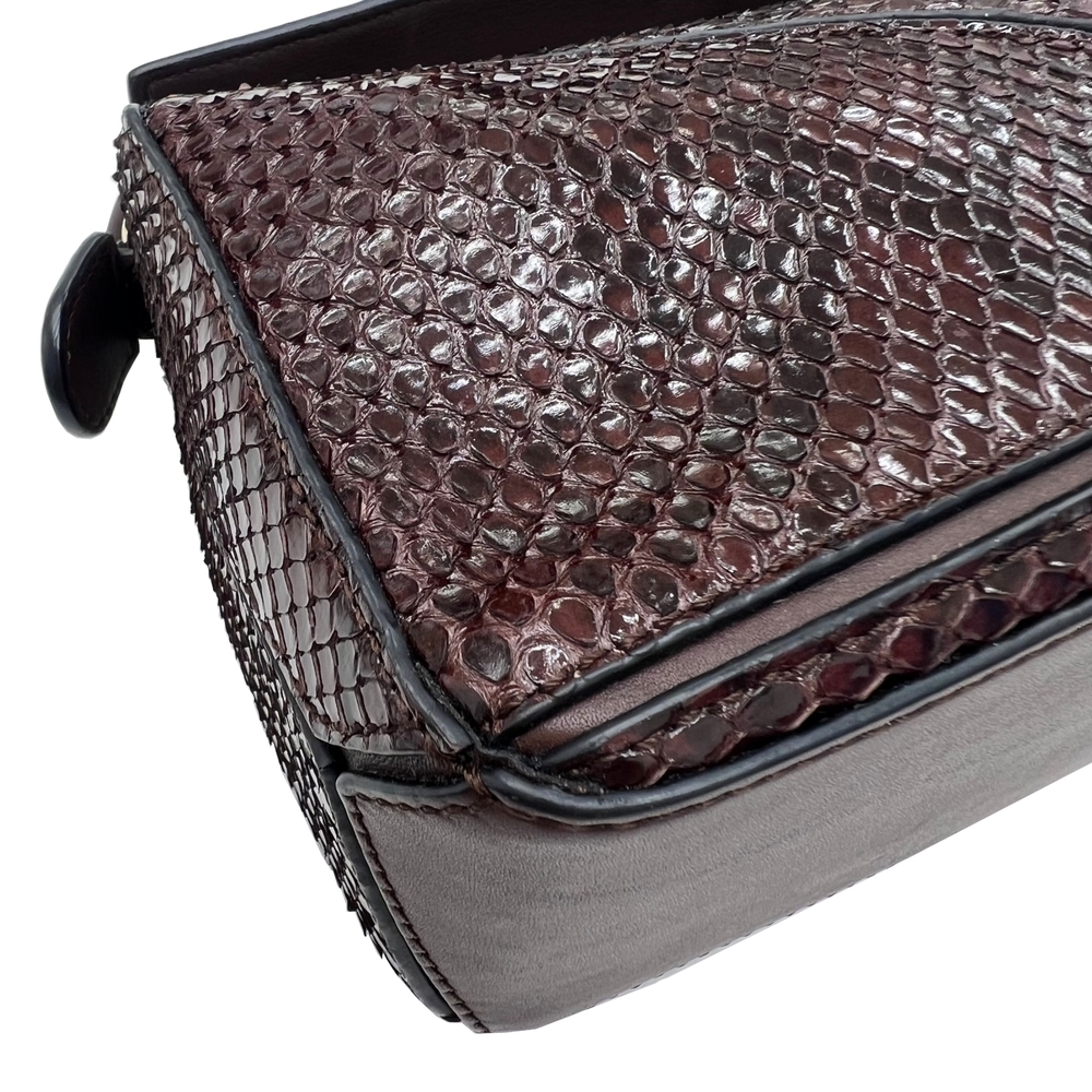 Loewe Puzzle Mini 2WAY Handbag Shoulder Bag Python Brown - Picture 6 of 12